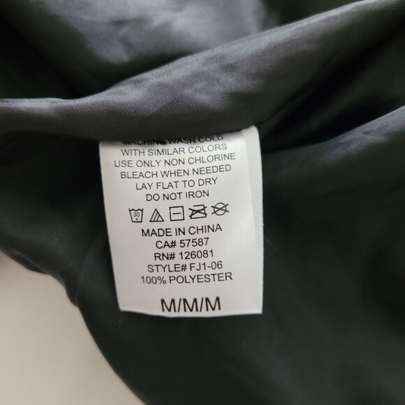 Reason Mens Teddy Yarn Sherpa Full Zip Jacket Black White Size Medium - Picture 7 of 12